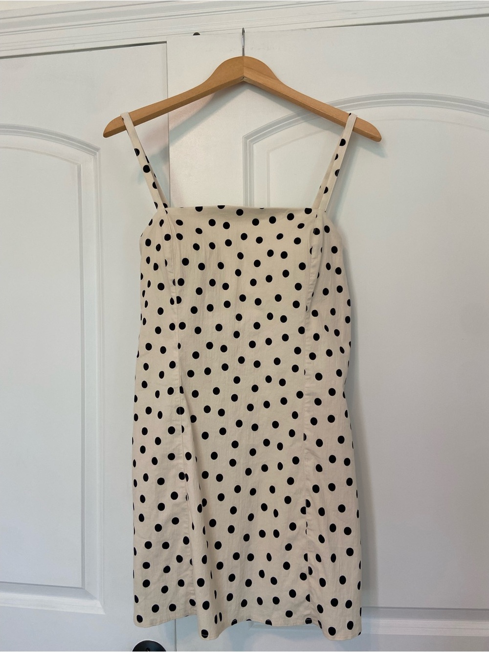 Abercrombie & Fitch Bra Free Everyday Skort Medium Cream Black Polka Dot - Picture 2 of 9